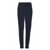 Ichi Blue Polyester Pant In Blue