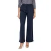 Ichi Blue Polyester Pant In Blue