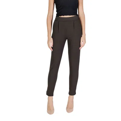 Ichi Brown Polyester Jeans & Women's Pant