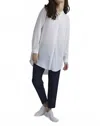 Ichi Button-up Tunic Shirt In White In White