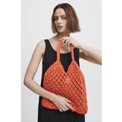 Ichi Braided-handle Crochet Bag In Pink
