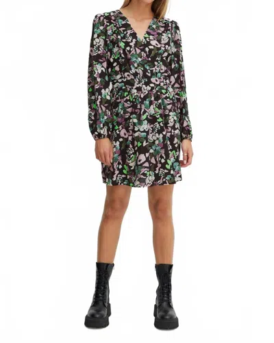 Ichi Cratzo Mini Dress In Multi Flower