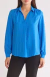 Ichi Enavi Split Neck Long Sleeve Blouse In Multi