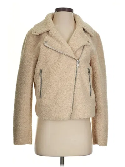 Pre-owned Ichi Faux Fur Jacket In Tan