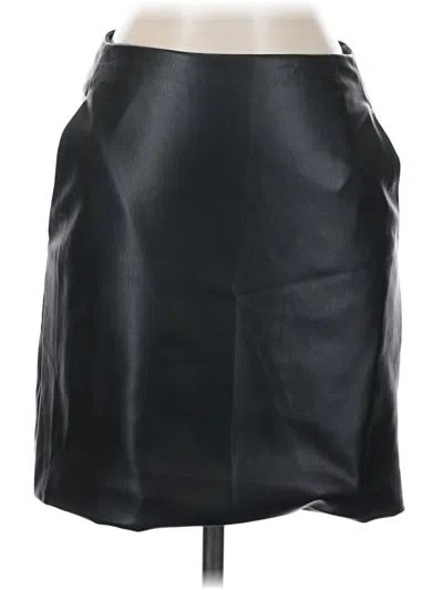 Pre-owned Ichi Faux Leather Skirt In Black