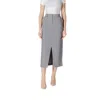 Ichi Gray Polyester Long In Gray