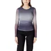 Ichi Gray Polyester Long Sleeve In Purple