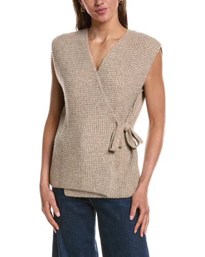 Ichi Ialitten Wool-blend Poncho In Brown