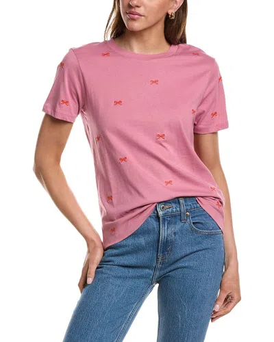 Ichi Ihcamino Crewneck Short Sleeve T-shirt In Pink