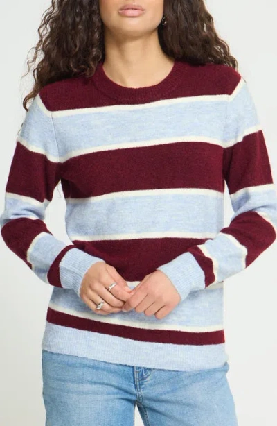 Ichi Ihedeen Striped Crew Neck Sweater In Multi