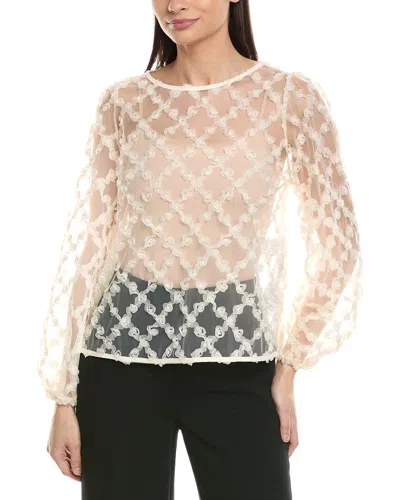 Ichi Ihelki Sheer Top In Brown