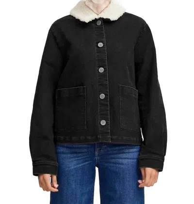 Ichi Ihjeananne Jacket In Washed Black