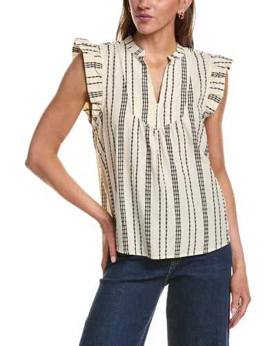 Ichi Ihjosine To Cap Sleeve Top In Neutral