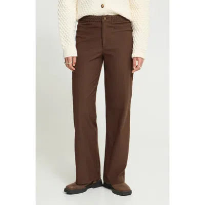 Ichi Ihkate Straight Leg Pants In Brown