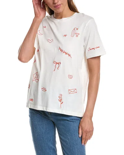 Ichi Ihmajou Crewneck Short Sleeve T-shirt In White