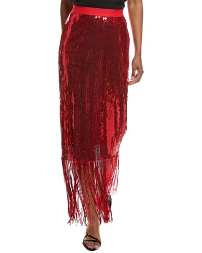 Ichi Ihmollia Sequin Skirt In Red