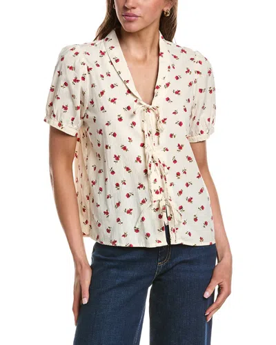 Ichi Ihrosey Short Sleeve Shirt In Animal Print