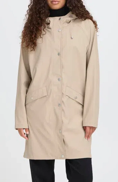 Ichi Ihtazi Rain Jacket In Brown