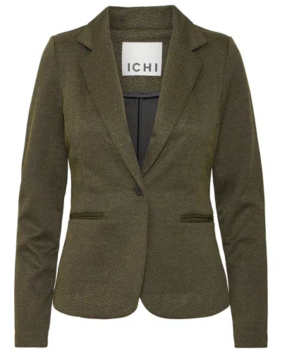 Ichi Kate Jacquard Blazer In Black