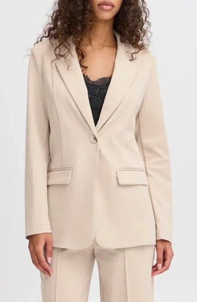 Ichi Kate Long Blazer In Brown