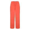 ICHI KATE OFFICE LONG WIDE PANTS IN HOT CORAL