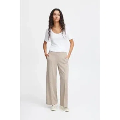 Ichi Kate Pique Pa2 Trousers In Neutral