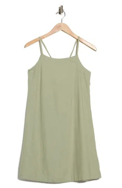 Ichi Linen Blend A-line Dress In Gray