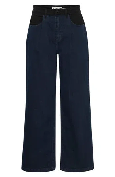 Ichi Litzy Wide Leg Jeans In Blue