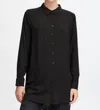 Ichi Long Sleeve Button Down Shirt In Black In Black