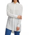 Ichi Long Sleeve Button Down Shirt In Cloud Dancer In White