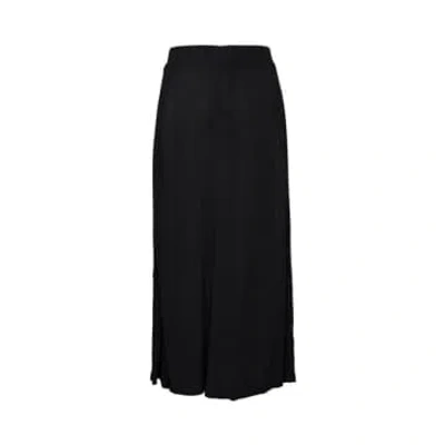 Ichi Long Wrinkled Chiffon Skirt In Black