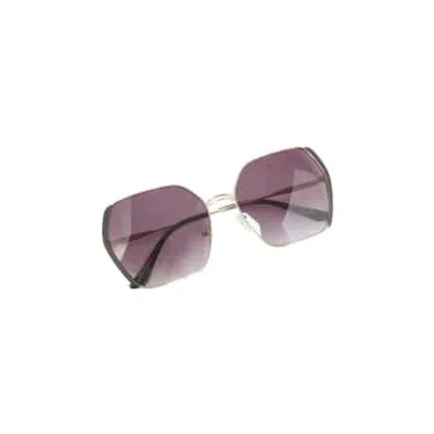 Ichi Marrina Sunglasses-black With Gold-20121419 In Purple