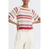Ichi Multicolor Stripe Knit Top In Multi
