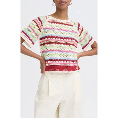 Ichi Multicolor Stripe Knit Top