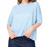Ichi Natural Hand Dye Pullover Tee In Light Indigo In Blue