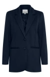 Ichi Oversize Notch Lapel Blazer In Black