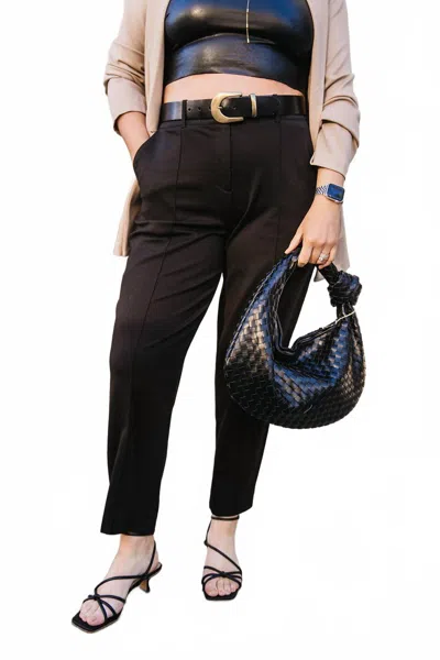 Ichi Pleated Leg Trouser In Black