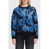 Ichi Povoke Floral Sweater In Blue