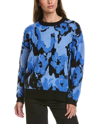 Ichi Povoke Wool-blend Knit Sweater In Blue