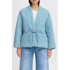 Ichi Quilted Denim Jacket In Blue