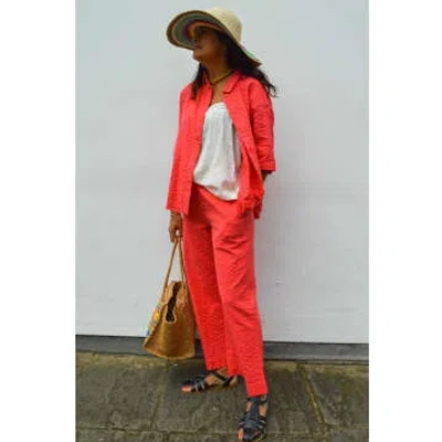 Ichi Ravenna Calypso Coral Trousers In Pink