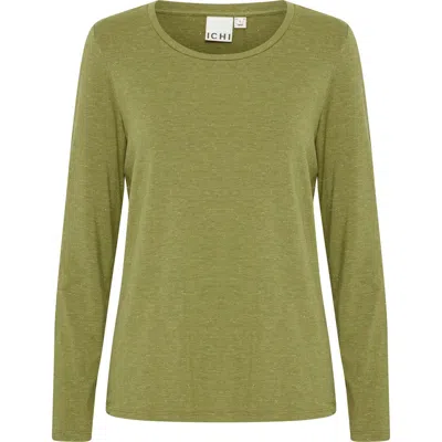 Ichi Reebel Long Sleeve Tee In Green