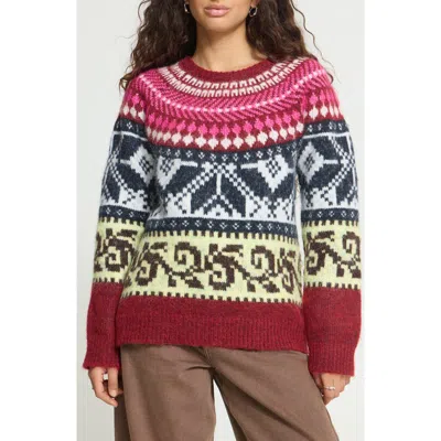 Ichi Scandinavian Crewneck Sweater In Multi