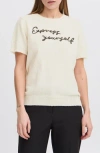 Ichi Ihdamilo Crewneck Sweater T-shirt In White