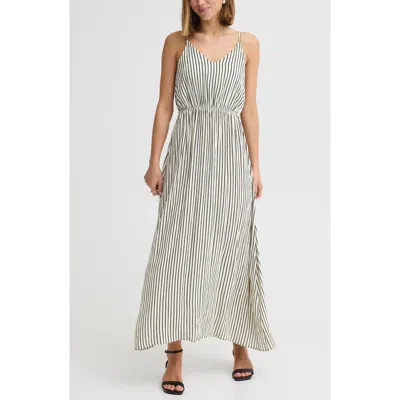 Ichi Stripe Maxi Dress In Multi