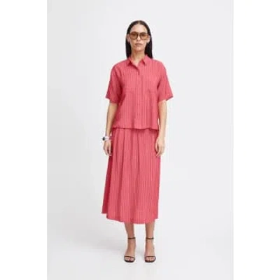 Ichi Talisa Shirt In Calypso Coral In Pink