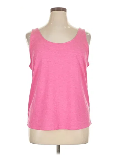 Pre-owned Ichi Tank Top Pink Cold Shoulder Neckline Tops