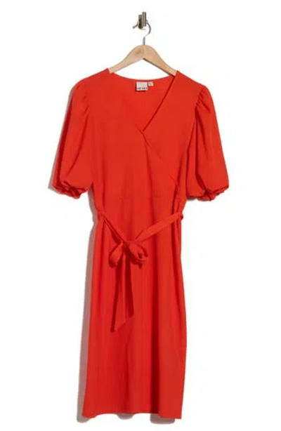 Ichi Textured Wrap Dress In Multi