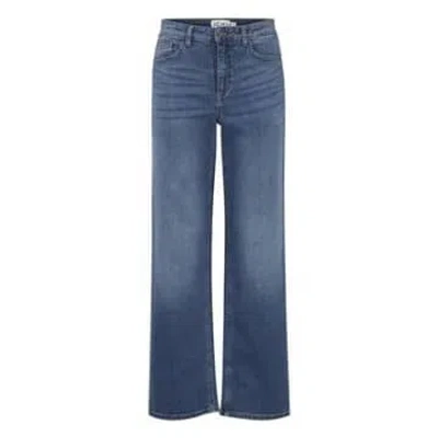 Ichi Twiggy Loose Fit Straight Jeans In Blue