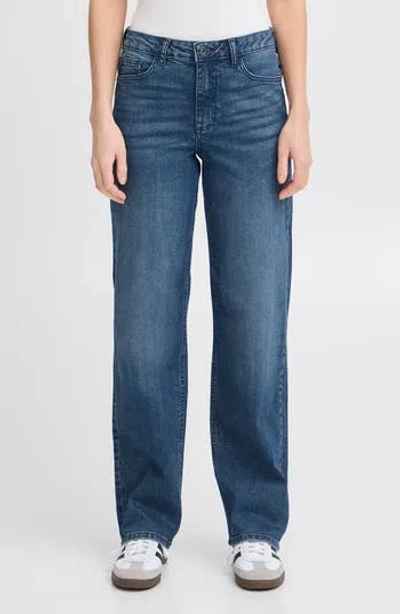 Ichi Twiggy Straight Leg Jeans In Blue